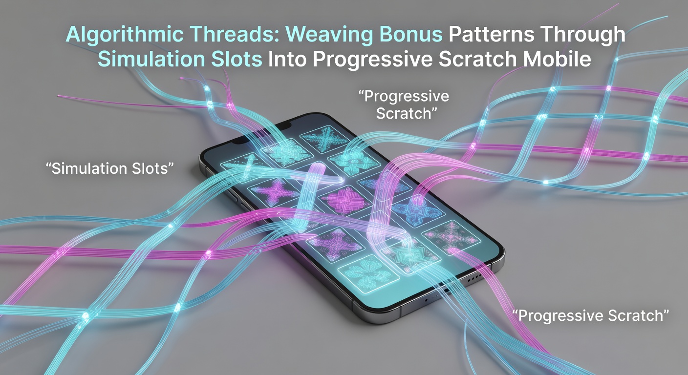 Illustration showing interconnected threads between bonus patterns in simulation slots and progressive scratch mechanics on mobile devices
