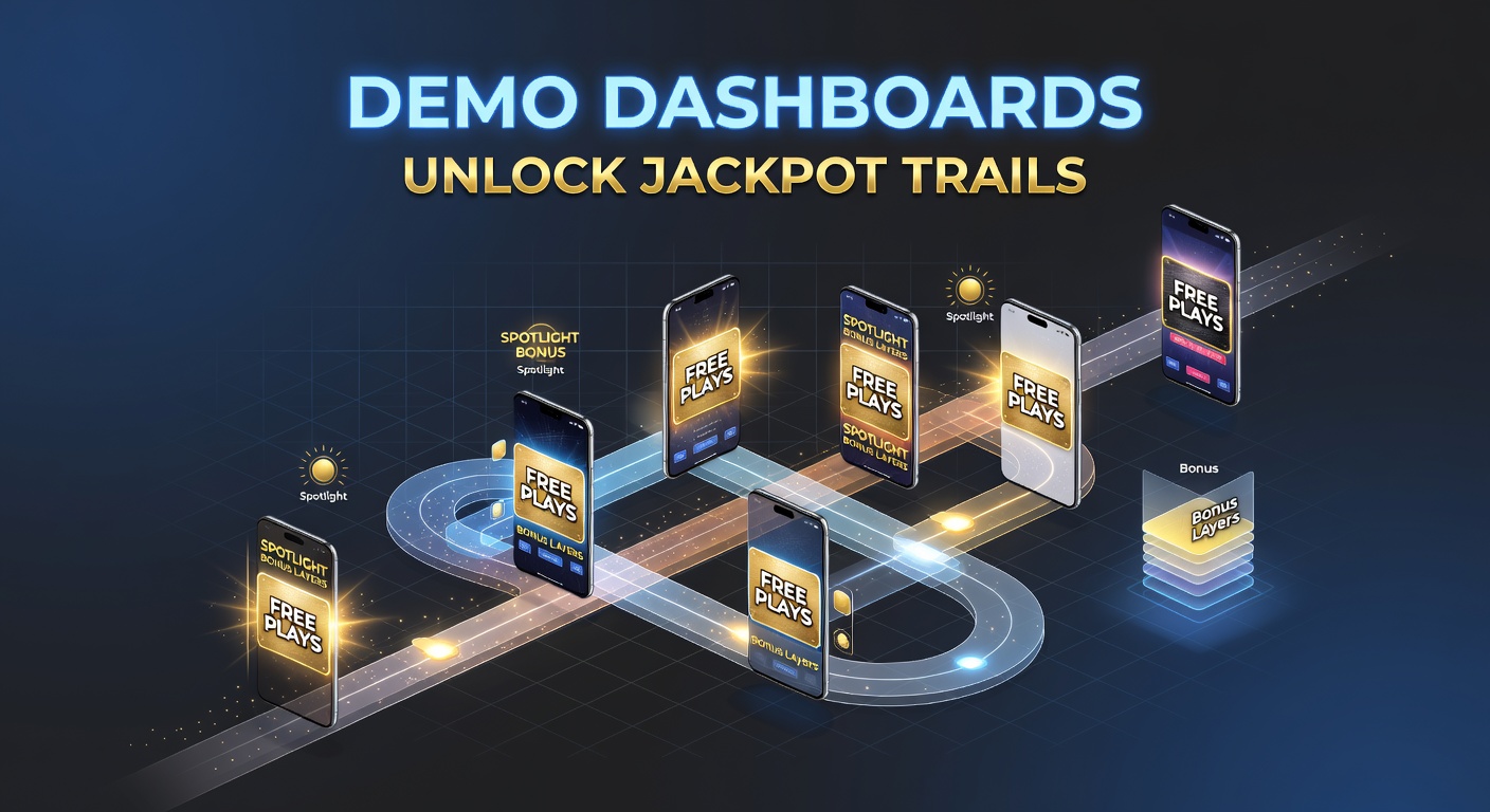 Vibrant demo dashboard interface on a mobile screen showcasing scratch-slot games with glowing jackpot trails and bonus layer previews