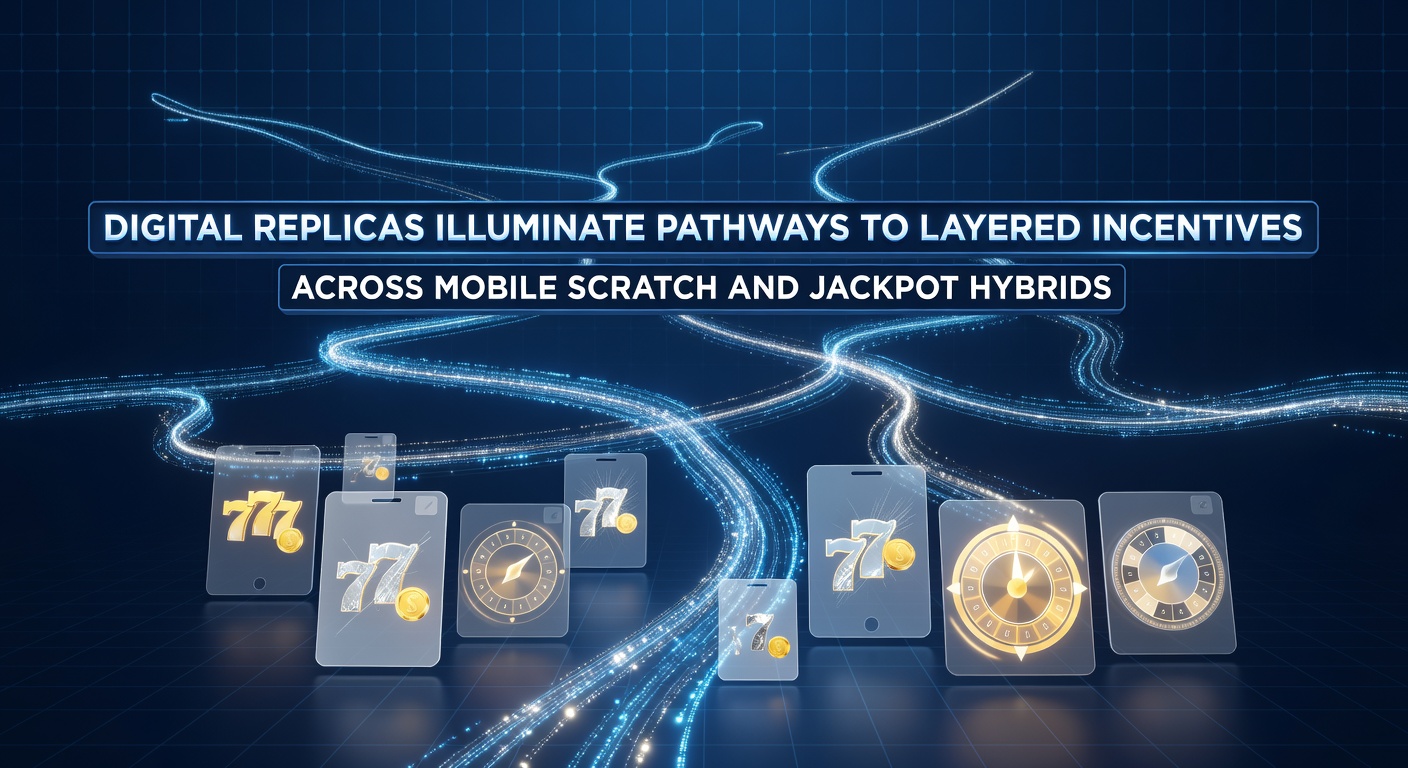 Digital replica interface displaying layered incentive pathways in a mobile scratch and jackpot hybrid game