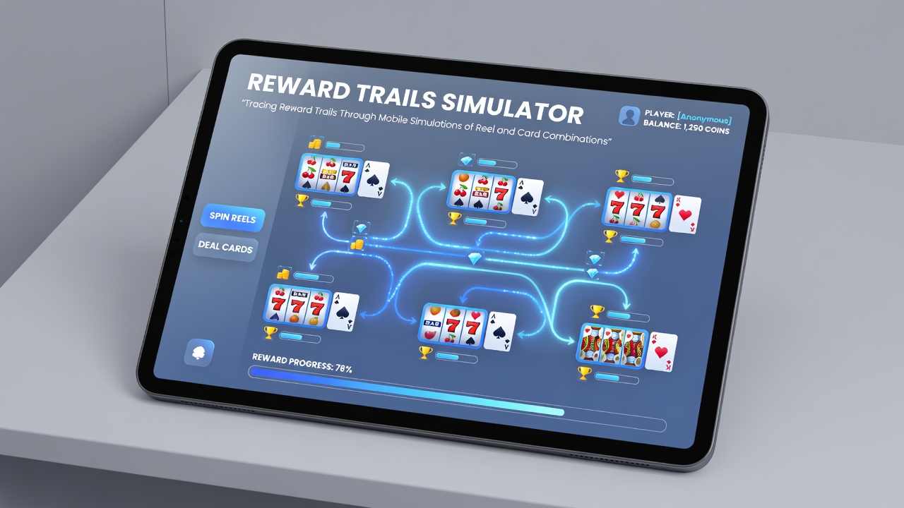 Screenshot of simulation dashboard showing traced reward sequences and probability overlays
