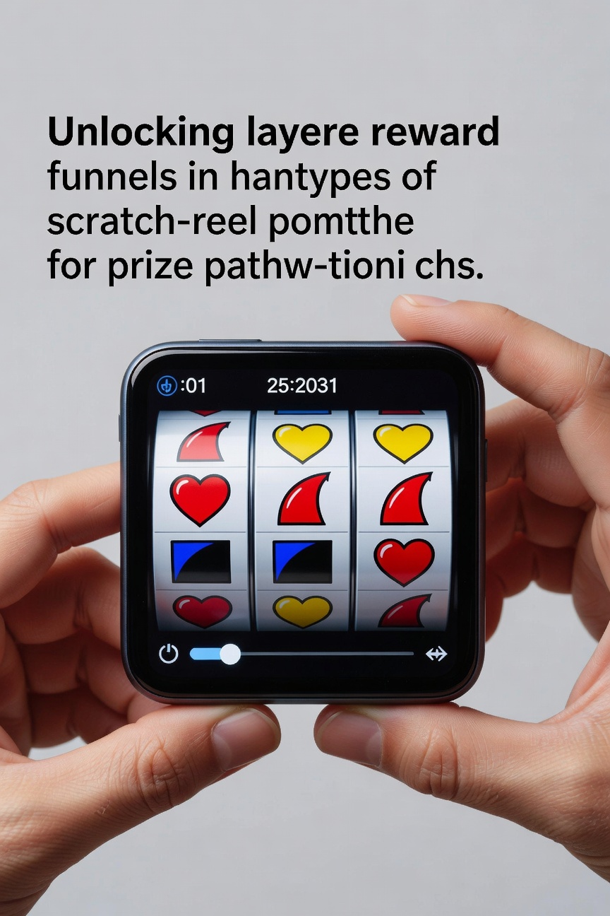 Detailed view of reward funnel layers in a scratch-reel prototype simulation on mobile hardware